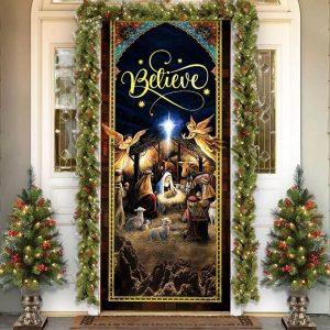 Holy Family Christmas Door Cover Jesus Is Born Christmas Silent Night Gift For Christian 2 v4xl4h.jpg