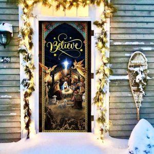 Holy Family Christmas Door Cover Jesus Is Born Christmas Silent Night Gift For Christian 3 elv6lv.jpg
