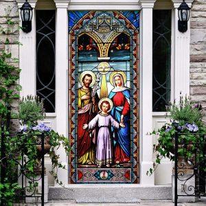 Holy Family Door Cover, Christian Home Decor, Gift For Christian