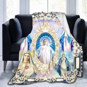 Honor Mother Mary Christian Quilt Blanket Christian Blanket Gift For Believers 2 ddkkmn.jpg