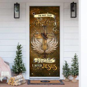 I Need Jesus Door Cover Christian Home Decor Gift For Christian 4 o71aty.jpg