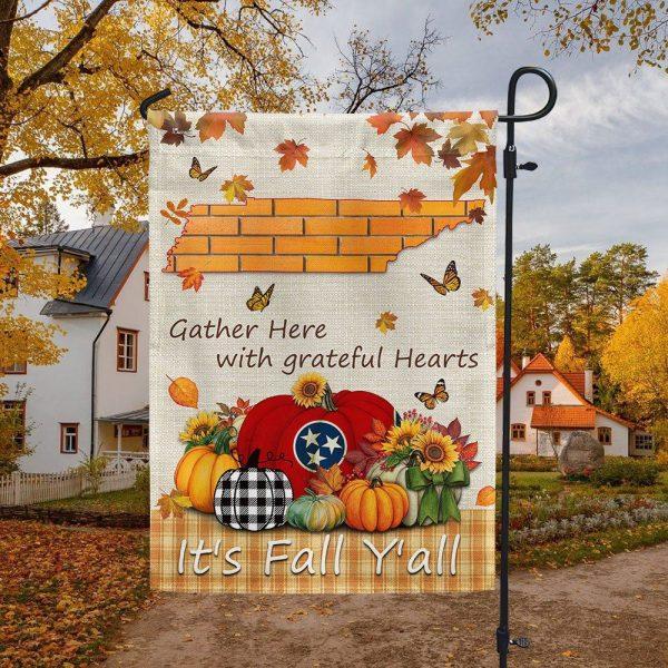 It’s Fall Y’all Halloween Pumpkin Fall Tennessee Flag – Thanksgiving Flag Outdoor Decoration