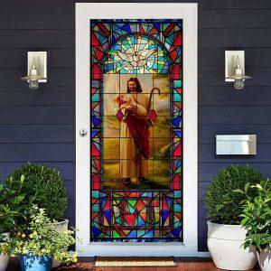 Jesus And The Sheep Door Cover Christian Home Decor Gift For Christian 1 lim4k0.jpg