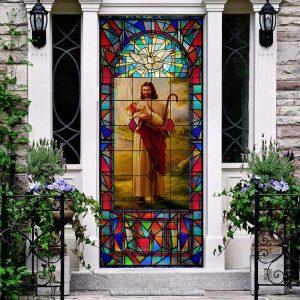 Jesus And The Sheep Door Cover Christian Home Decor Gift For Christian 2 d4ermo.jpg