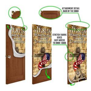 Jesus Because He Lives I Can Face Tomorrow Door Cover Christian Door Cover Gift For Christian 4 xvugog.jpg
