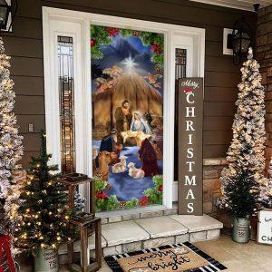 Jesus Borrn Door Cover Scenery Christian Home Decor Gift For Christian 2 rm81uc.jpg