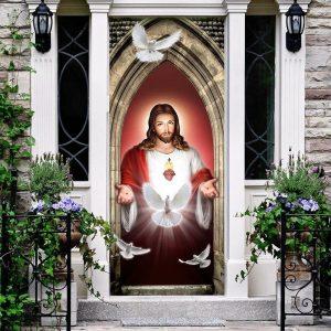 Jesus Christ Dove Holy Spirit Door Cover Christian Home Decor Gift For Christian 1 chtqit.jpg