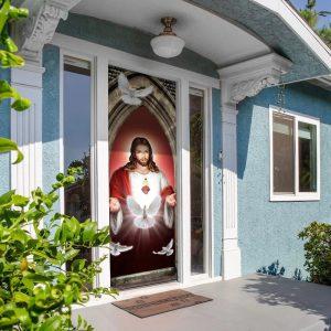 Jesus Christ Dove Holy Spirit Door Cover Christian Home Decor Gift For Christian 2 xhoec7.jpg