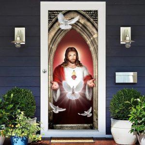 Jesus Christ Dove Holy Spirit Door Cover Christian Home Decor Gift For Christian 5 fu0rgr.jpg