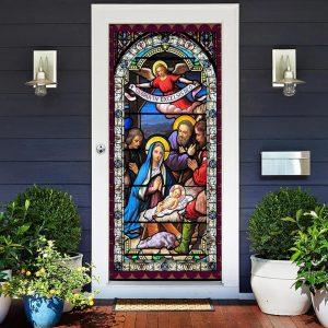 Jesus Christ Family Door Cover, Christian Home Decor, Gift For Christian