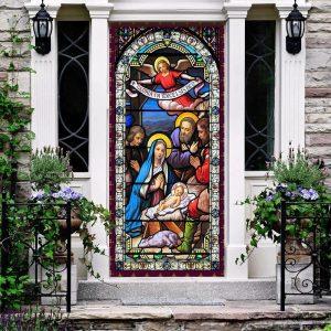 Jesus Christ Family Door Cover Christian Home Decor Gift For Christian 2 p0bue1.jpg