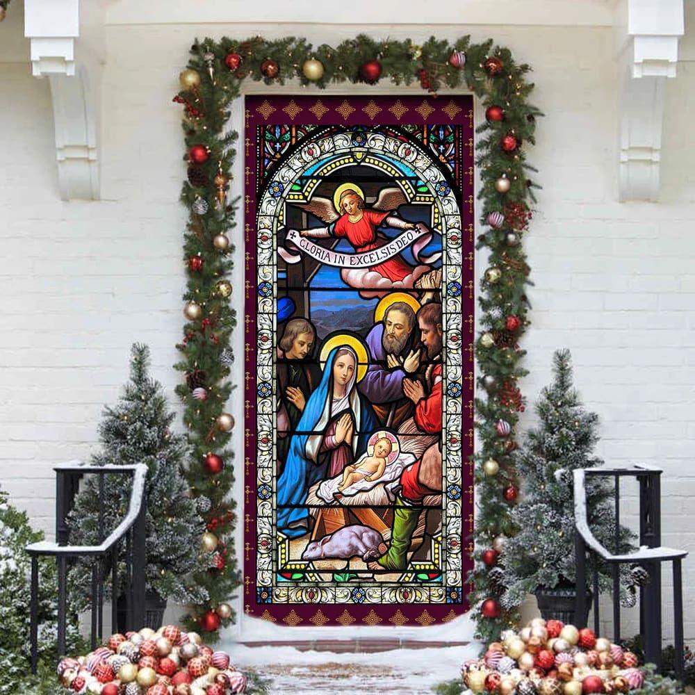 Jesus Christ Family Door Cover, Christian Home Decor, Gift For Christian