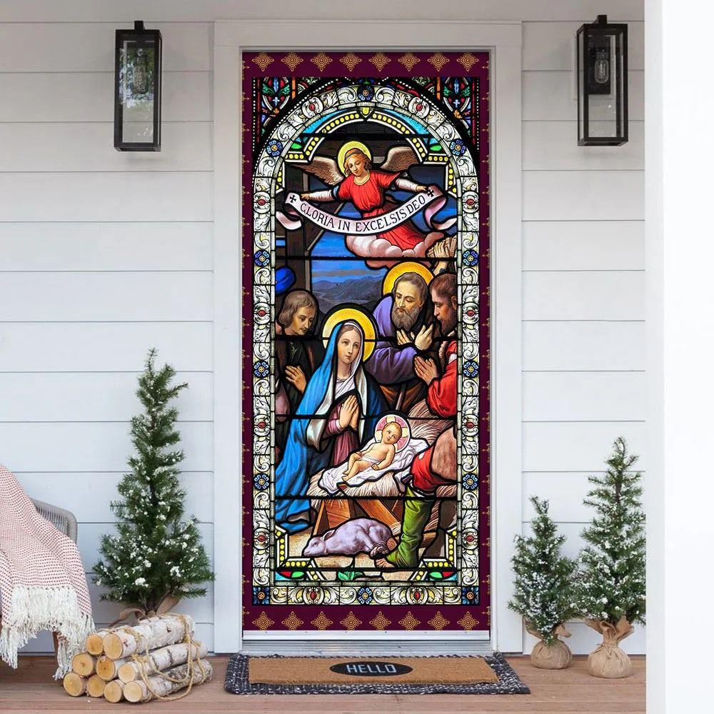 Jesus Christ Family Door Cover, Christian Home Decor, Gift For Christian