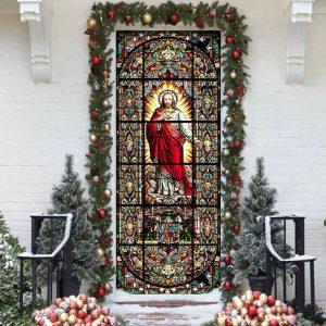 Jesus Christ Stained Glass Door Cover Christian Home Decor Gift For Christian 3 yl3aic.jpg