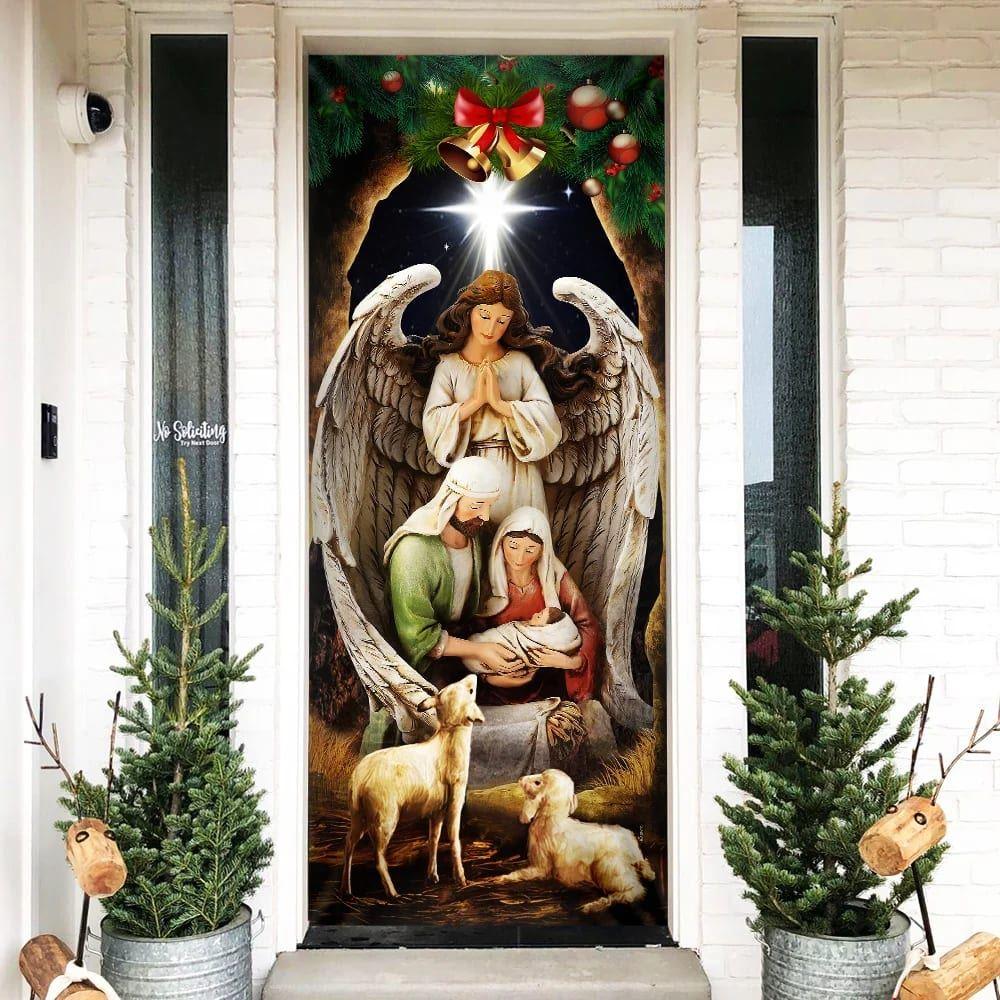 Jesus Is Born Christmas Door Cover, Jesus Door Cover, Gift For Christian Jesus Is Born Christmas Door Cover, Jesus Door Cover, Gift For Christian