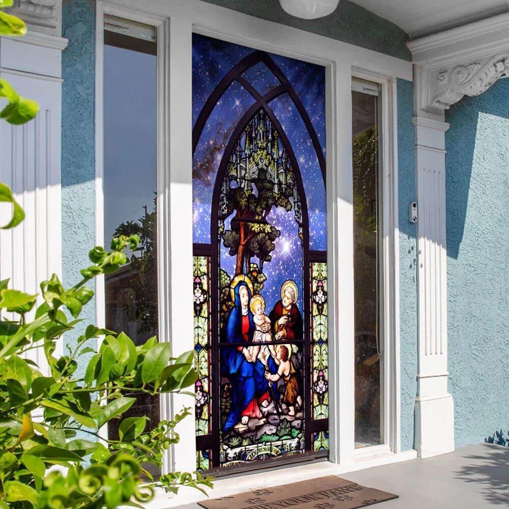 Jesus Is Born Door Cover, Christian Home Decor, Gift For Christian
