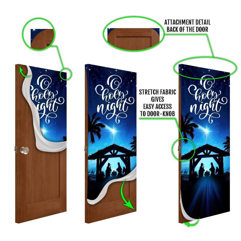 Jesus Is Born Door Cover, Christmas Silent Night Door Cover, Jesus Door Cover, Gift For Christian Jesus Is Born Door Cover, Christmas Silent Night Door Cover, Jesus Door Cover, Gift For Christian