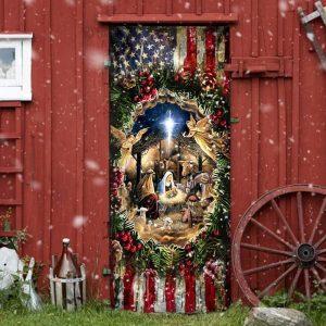 Jesus Is Born Nativity Of Jesus Door Cover Christian Home Decor Gift For Christian 3 zz4vlu.jpg