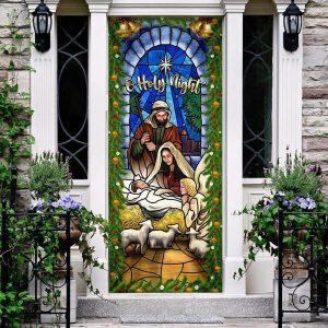 Jesus Is Born O Holy Night Nativity of Jesus Christmas Door Cover Jesus Door Cover Gift For Christian 4 mfld1q.jpg