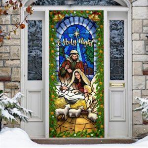 Jesus Is Born O Holy Night Nativity of Jesus Christmas Door Cover Jesus Door Cover Gift For Christian 6 aecbzm.jpg