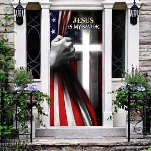 Jesus Is My Savior Door Cover Christian Home Decor Gift For Christian 2 wdhbam.jpg