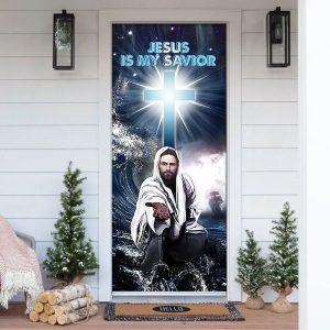 Jesus Is My Savior Door Cover Christian Home Decor Gift For Christian 4 shevgo.jpg