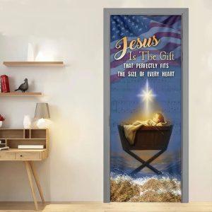 Jesus Is The Gift For Every Heart Door Cover Christian Home Decor Gift For Christian 3 mrhync.jpg