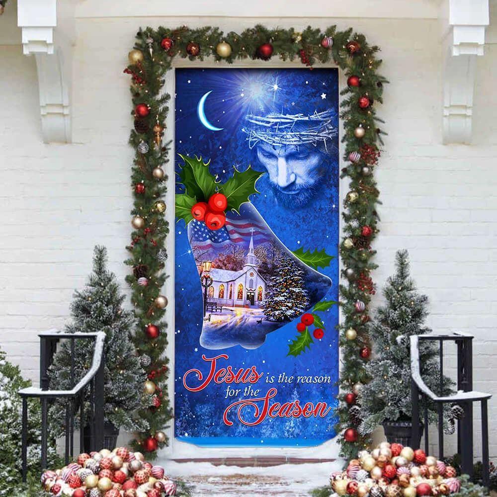 Jesus Is The Reason For The Season Christmas Door Cover, Jesus Door Cover, Gift For Christian Jesus Is The Reason For The Season Christmas Door Cover, Jesus Door Cover, Gift For Christian