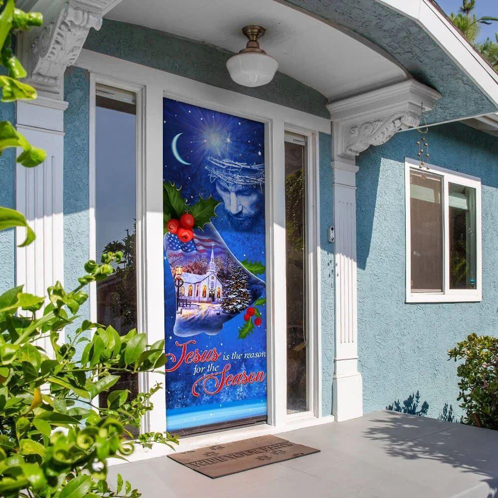 Jesus Is The Reason For The Season Christmas Door Cover, Jesus Door Cover, Gift For Christian Jesus Is The Reason For The Season Christmas Door Cover, Jesus Door Cover, Gift For Christian