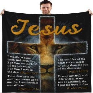 Jesus Lion And Cross Picture Christian Quilt Blanket Christian Blanket Gift For Believers 1 bs2jto.jpg