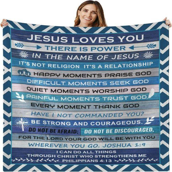 Jesus Loves You Christian Quilt Blanket, Christian Blanket Gift For Believers