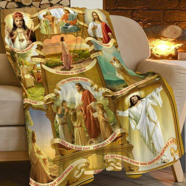 Jesus Prayer Christian Quilt Blanket, Christian Blanket Gift For Believers