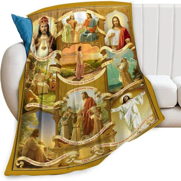 Jesus Prayer Christian Quilt Blanket, Christian Blanket Gift For Believers