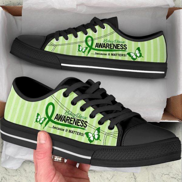 Kidney Disease Shoes Because It Matters Low Top Shoes, Gift For Survious