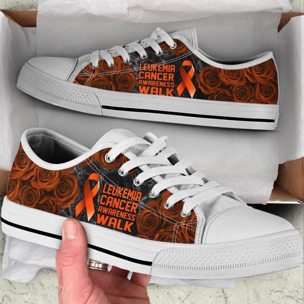 Leukemia Cancer Shoes Awareness Walk Low Top Shoes, Gift For Survious