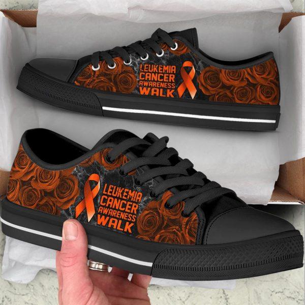 Leukemia Cancer Shoes Awareness Walk Low Top Shoes, Gift For Survious