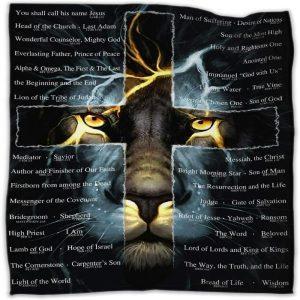 Lion You Shall Call His Name Jesus Christian Quilt Blanket Christian Blanket Gift For Believers 1 tic1xw.jpg