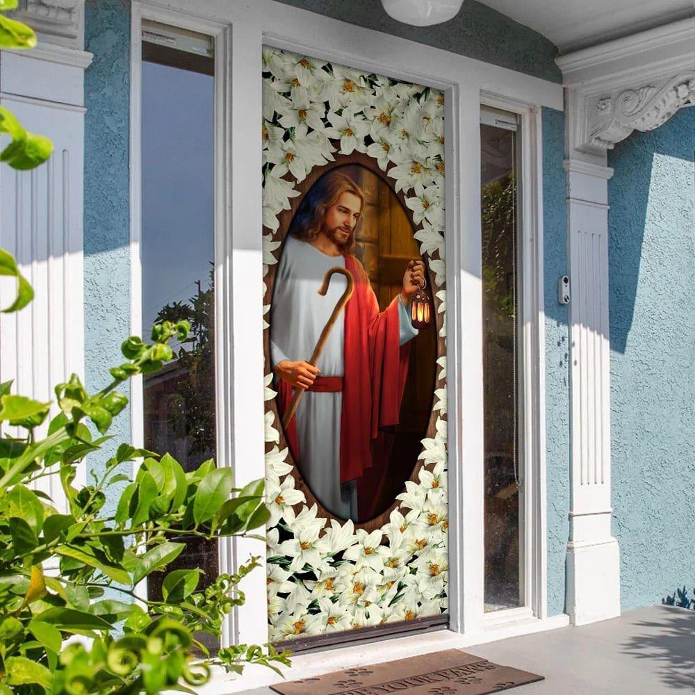Lord Jesus Knocking Door Cover, Christian Home Decor, Gift For Christian Lord Jesus Knocking Door Cover, Christian Home Decor, Gift For Christian