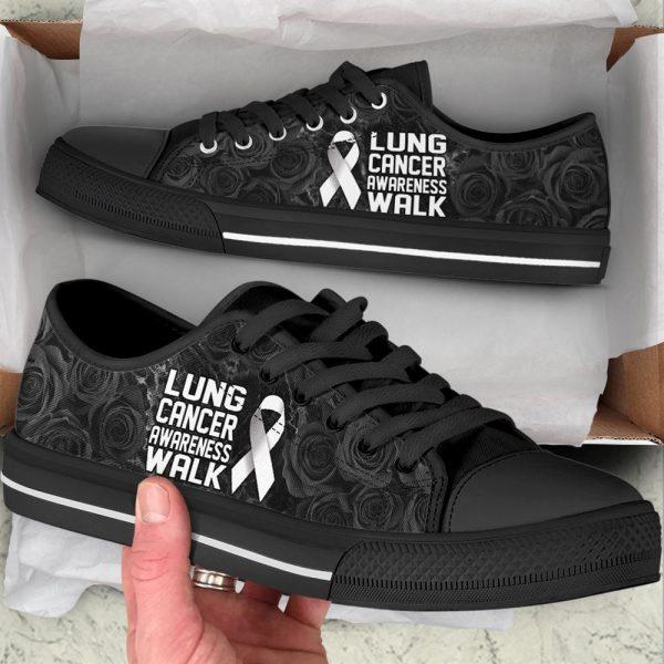 Lung Cancer Shoes Awareness Walk Low Top Shoes, Gift For Survious