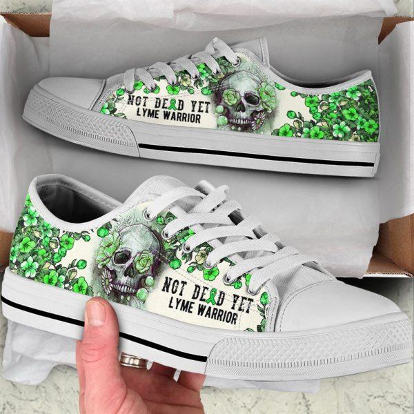 Lyme Shoes Rose Flowers Skull Low Top Shoes, Gift For Survious