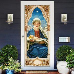 Mary Gives Birth To Jesus Door Cover,…