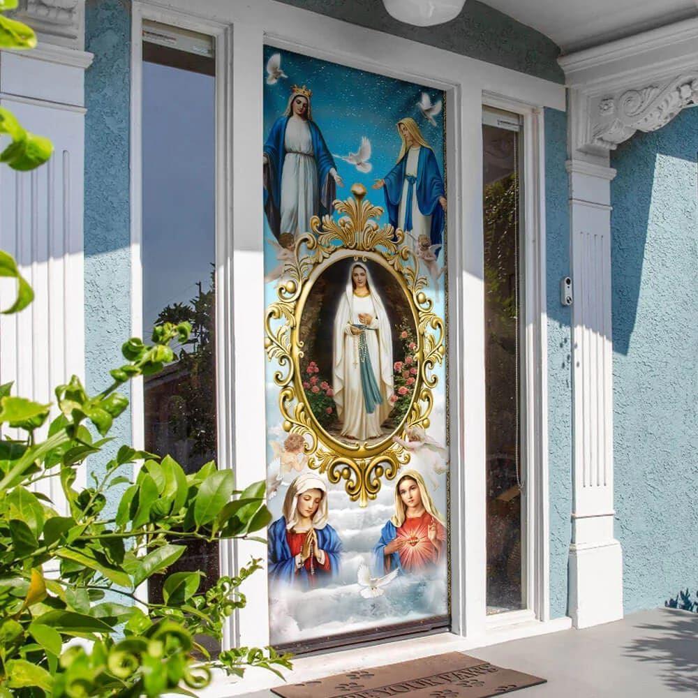 Mary Mother Of Jesus, The Blessed Virgin Mary Door Cover, Christian Home Decor, Gift For Christian Mary Mother Of Jesus, The Blessed Virgin Mary Door Cover, Christian Home Decor, Gift For Christian