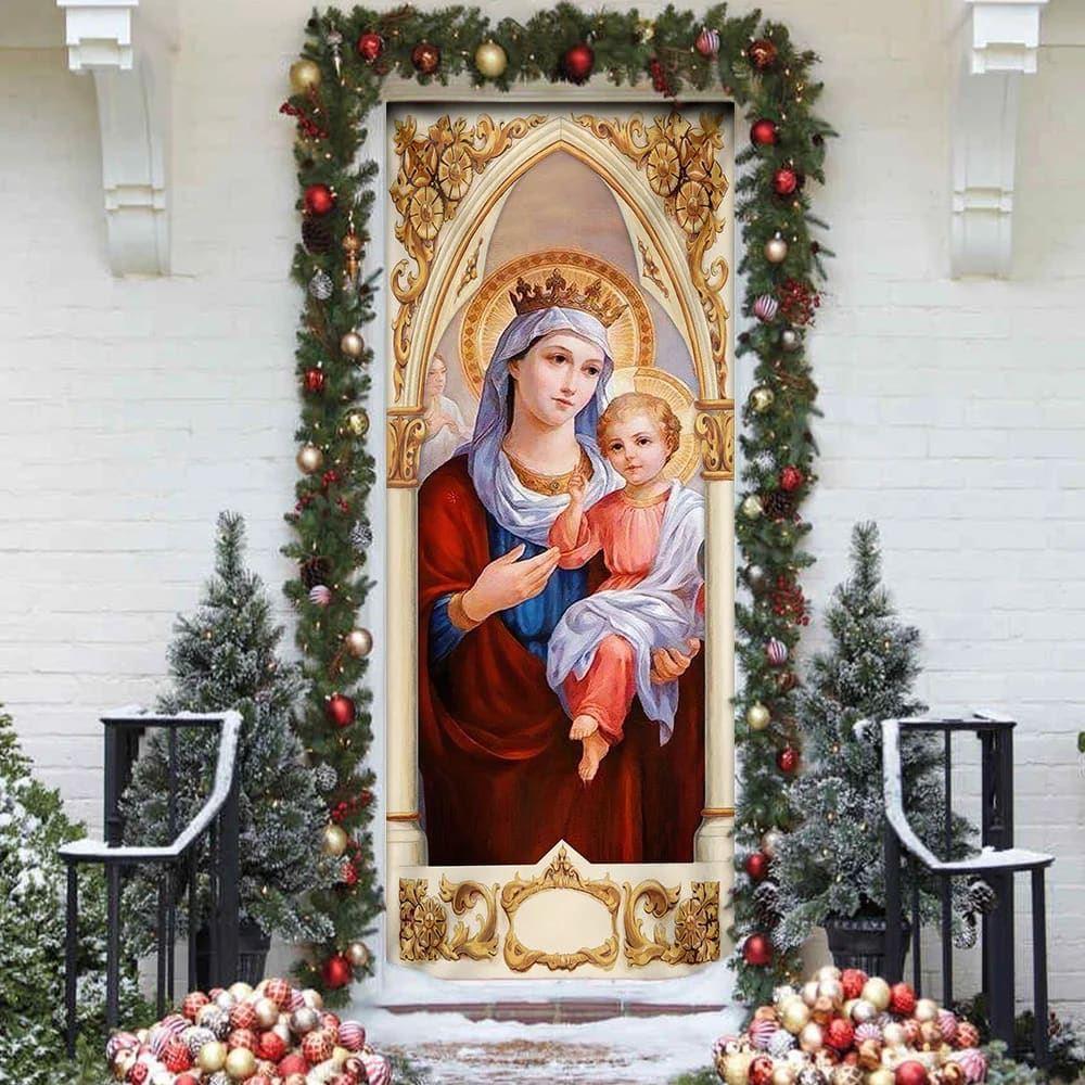 Mary and Jesus Door Cover, Christian Home Decor, Gift For Christian Mary and Jesus Door Cover, Christian Home Decor, Gift For Christian