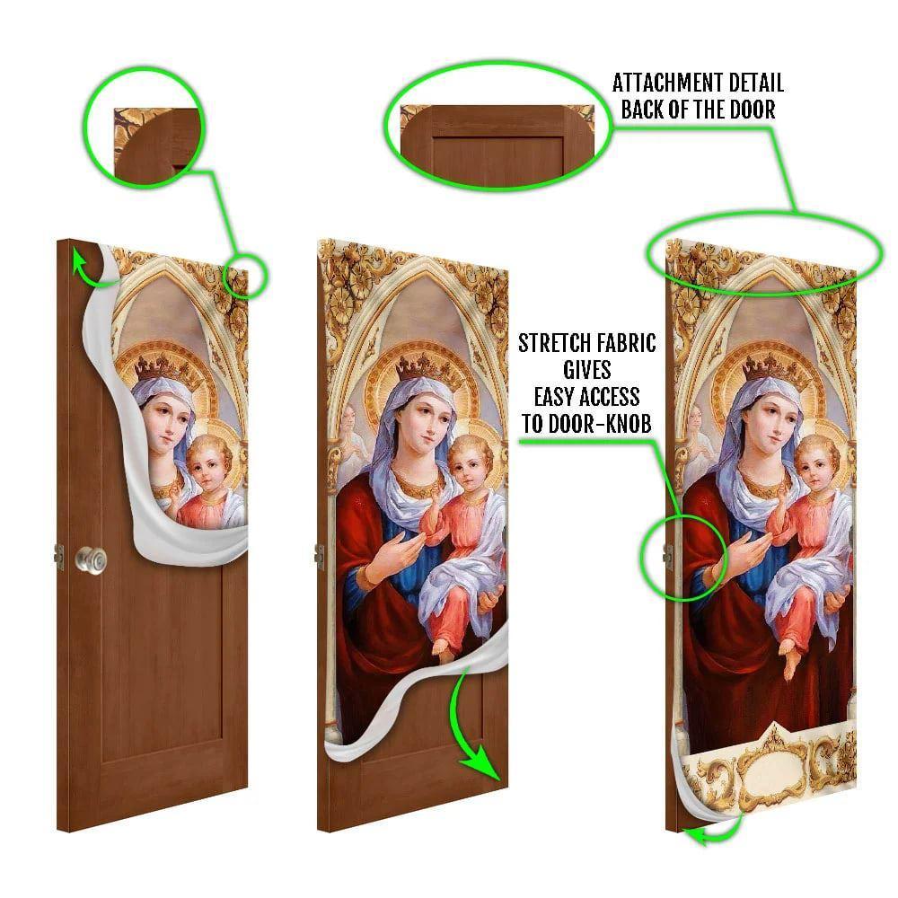 Mary and Jesus Door Cover, Christian Home Decor, Gift For Christian Mary and Jesus Door Cover, Christian Home Decor, Gift For Christian