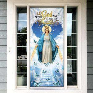 Mother Maria Door Cover With God All…