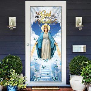 Mother Maria Door Cover With God All Things Are Possible Christian Home Decor Gift For Christian 2 dqpfmi.jpg