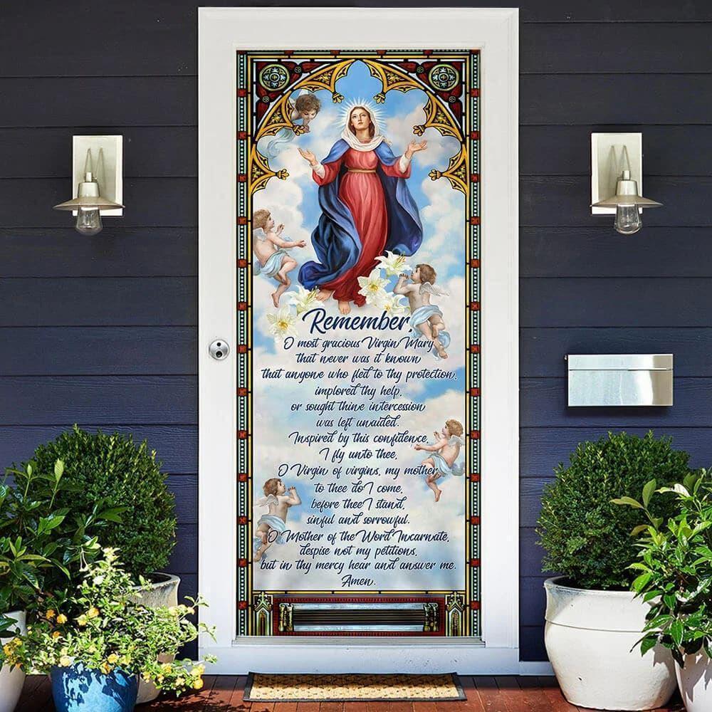 Mother Mary, Blessed Virgin Mary Door Cover, Christian Home Decor, Gift For Christian