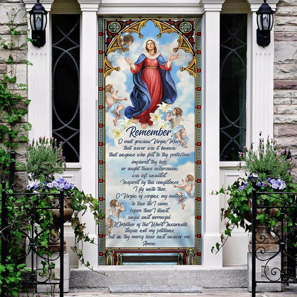 Mother Mary, Blessed Virgin Mary Door Cover, Christian Home Decor, Gift For Christian