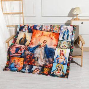 Mother Mary Soothes Your Soul Christian Quilt Blanket Christian Blanket Gift For Believers 2 lpgwc9.jpg