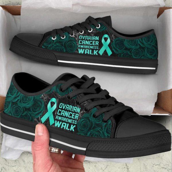 Ovarian Cancer Shoes Awareness Walk Low Top Shoes Canvas Shoes, Gift For Survious